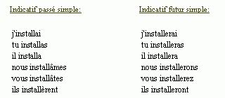 Installer : conjugaison du verbe installer .